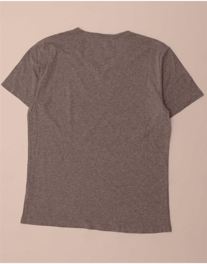 Camiseta masculina TOMMY HILFIGER grande algodão cinza