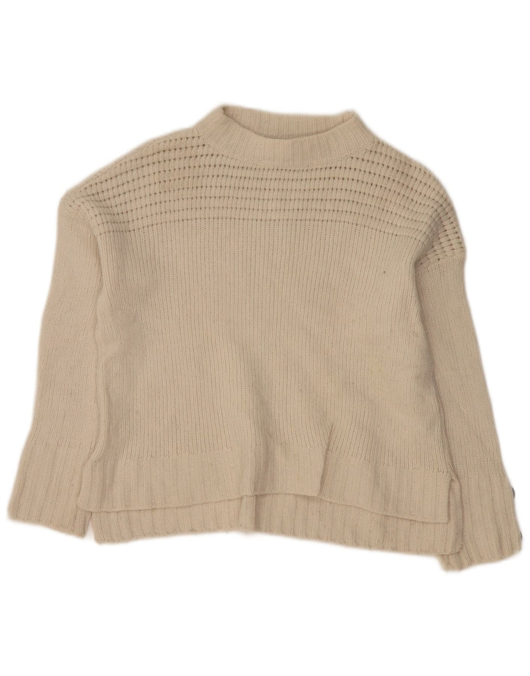 Suéter feminino MASSIMO DUTTI com gola tartaruga UK 6 XS branco