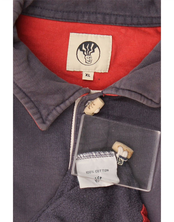 Camisa polo masculina de manga comprida FAT FACE XL azul marinho algodão