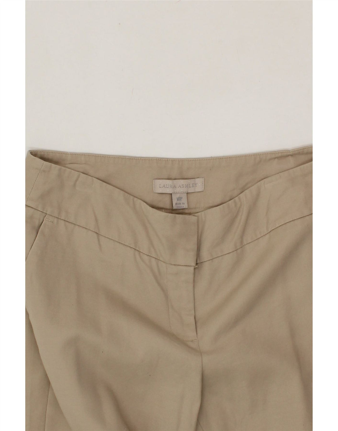 LAURA ASHLEY Womens Capri Trousers US 10 Large W32 L18 Beige Cotton Vintage Laura Ashley and Second-Hand Laura Ashley from Messina Hembry 