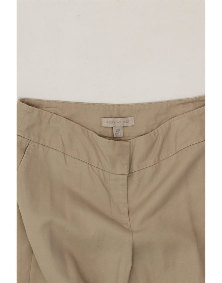 LAURA ASHLEY Womens Capri Trousers US 10 Large W32 L18 Beige Cotton Vintage Laura Ashley and Second-Hand Laura Ashley from Messina Hembry 