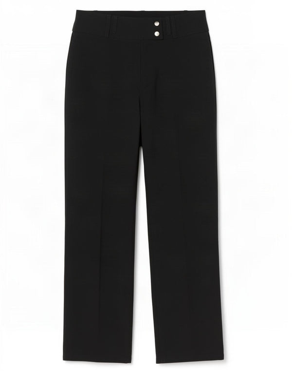 Marks & Spencer Womens Bootcut Chino Trousers UK 12 Medium W29 L28 Black