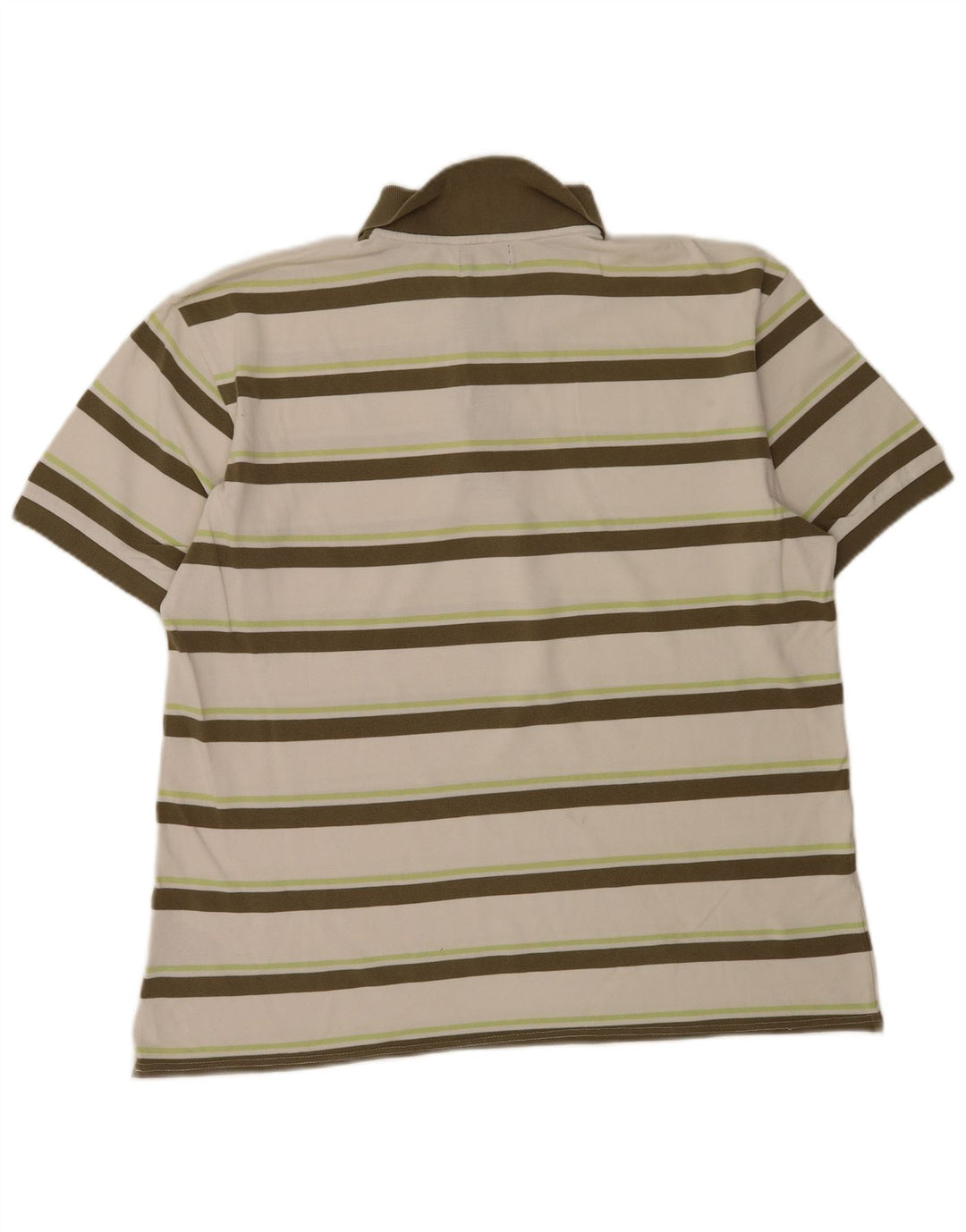 Camisa polo masculina Kappa 3XL algodão listrado branco