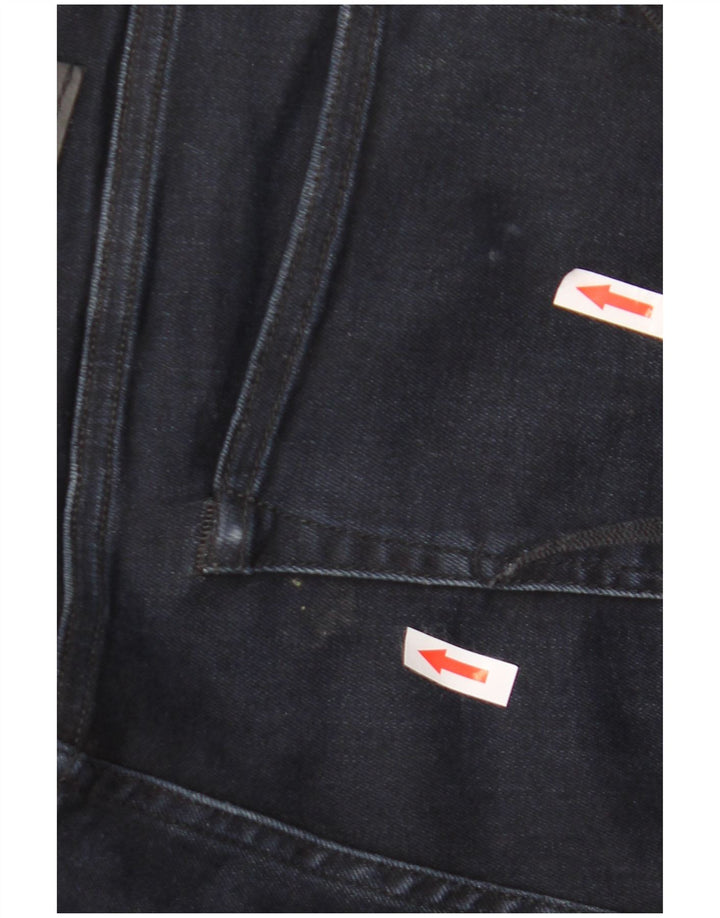 All Saints Mens Cigarette Slim Jeans W32 L32 Azul Marinho Algodão