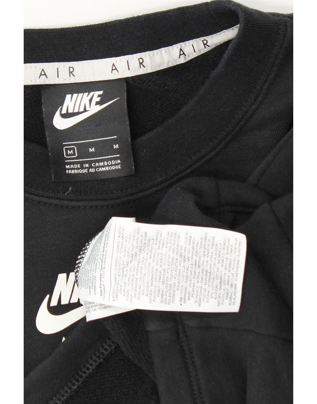 Moletom Nike Feminino Oversized Crop Graphic Jumper UK 14 Médio Preto