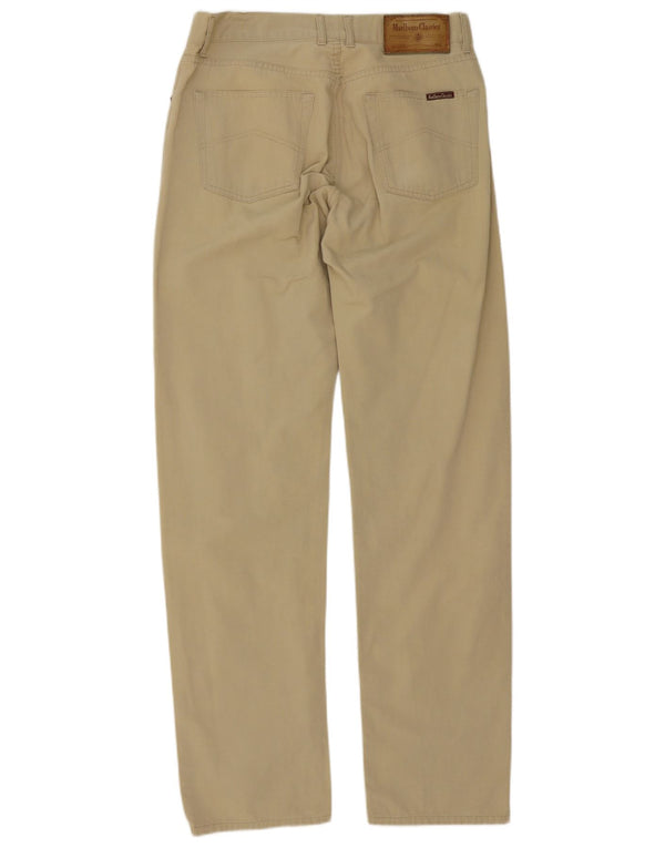 Marlboro Classics Calça masculina reta casual W31 L34 algodão bege