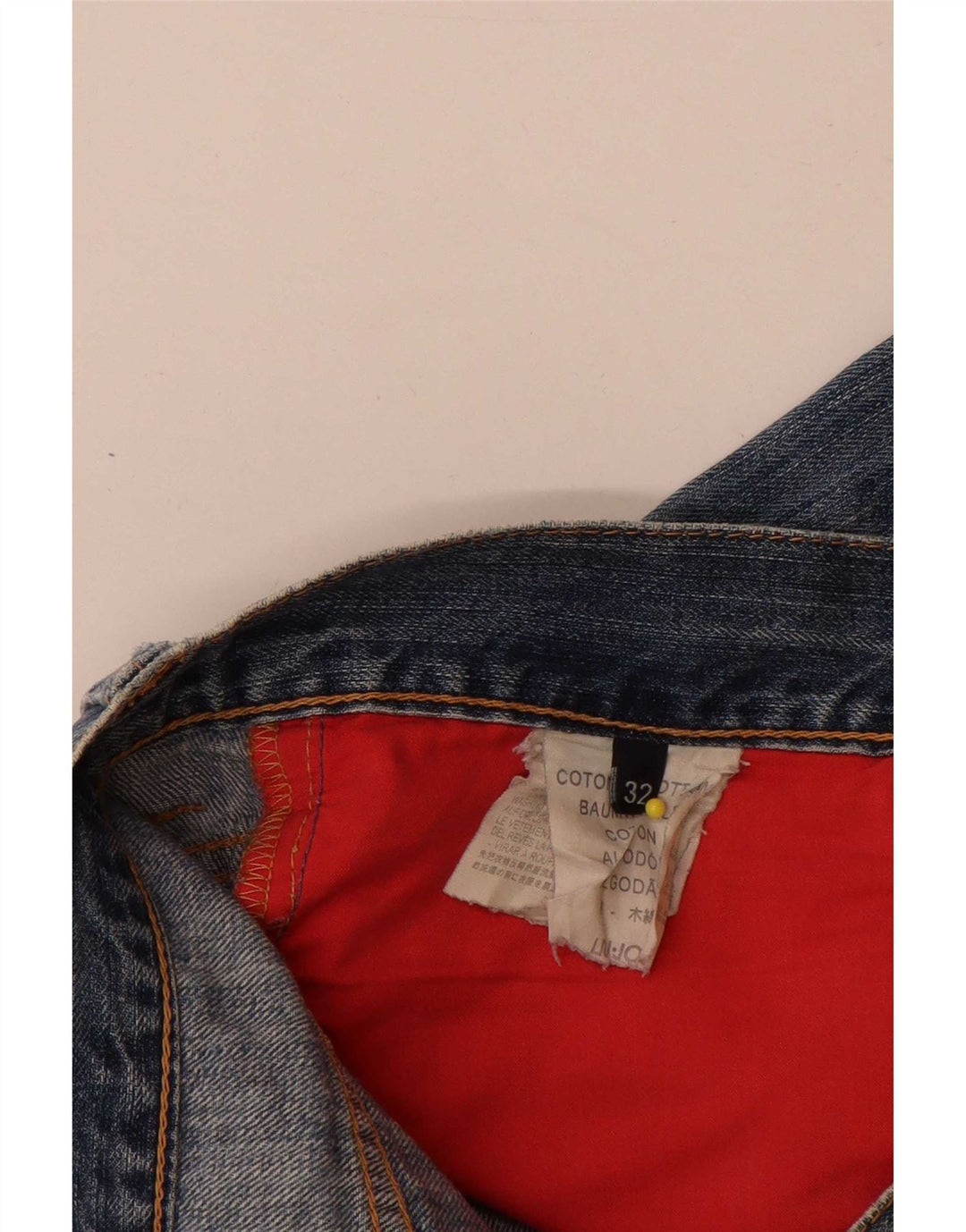Liu Jo Shorts jeans masculino desgastado W32 algodão azul médio