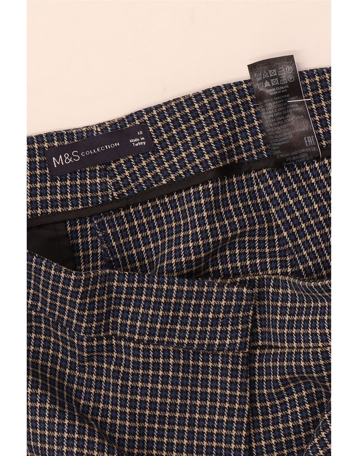 Calças cortadas femininas Marks & Spencer UK 10 pequenas W28 L25 azul