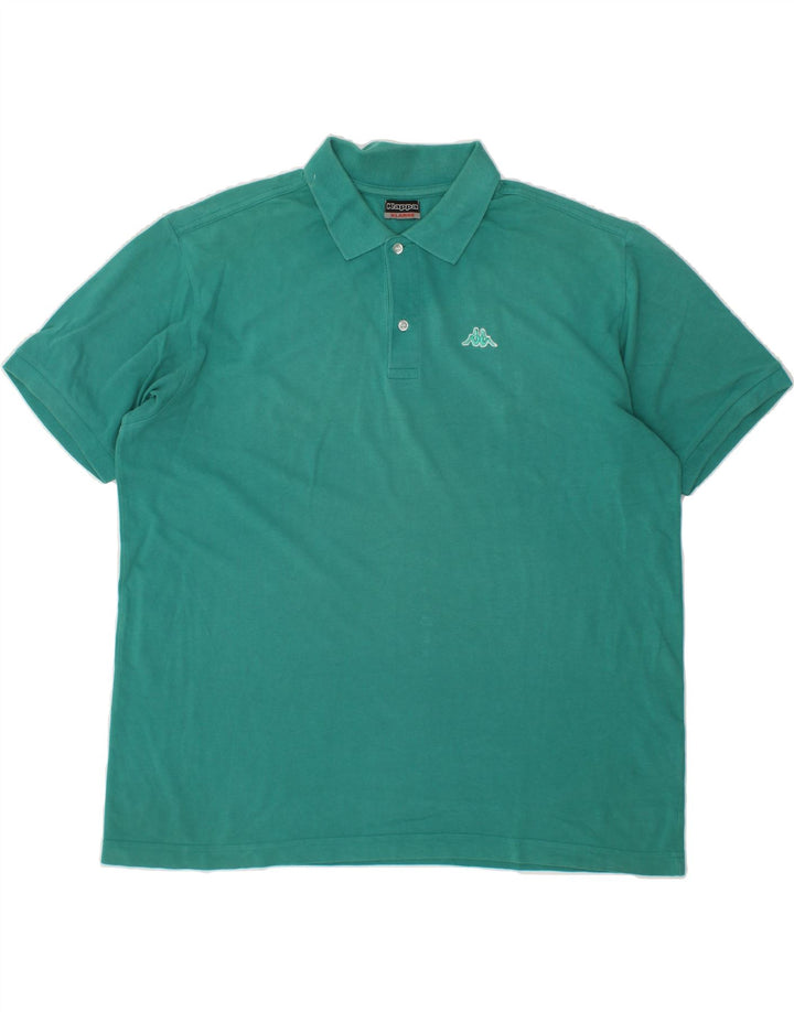 KAPPA Mens Polo Shirt XL Green Cotton Vintage Kappa and Second-Hand Kappa from Messina Hembry 