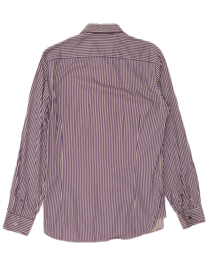 Camisa masculina TED BAKER tamanho 2 algodão listrado roxo pequeno