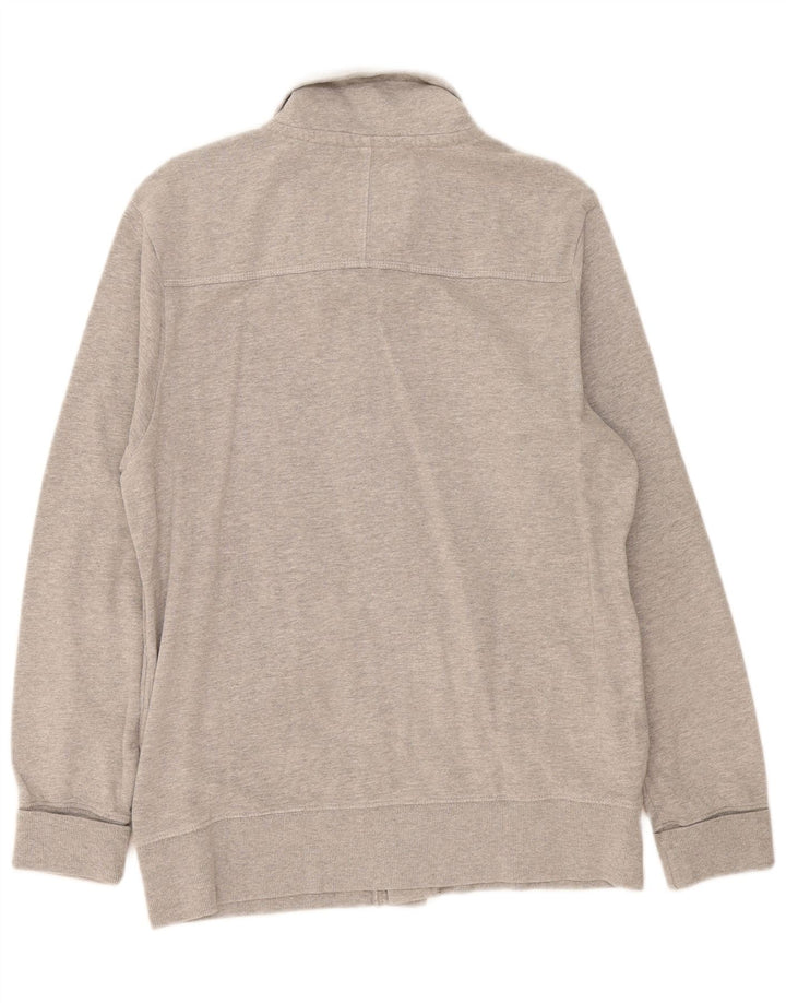 Suéter cardigã masculino Jack & Jones grande algodão cinza