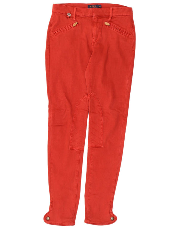 Polo Ralph Lauren Womens Slim Casual Trousers W28 L30 Red Cotton