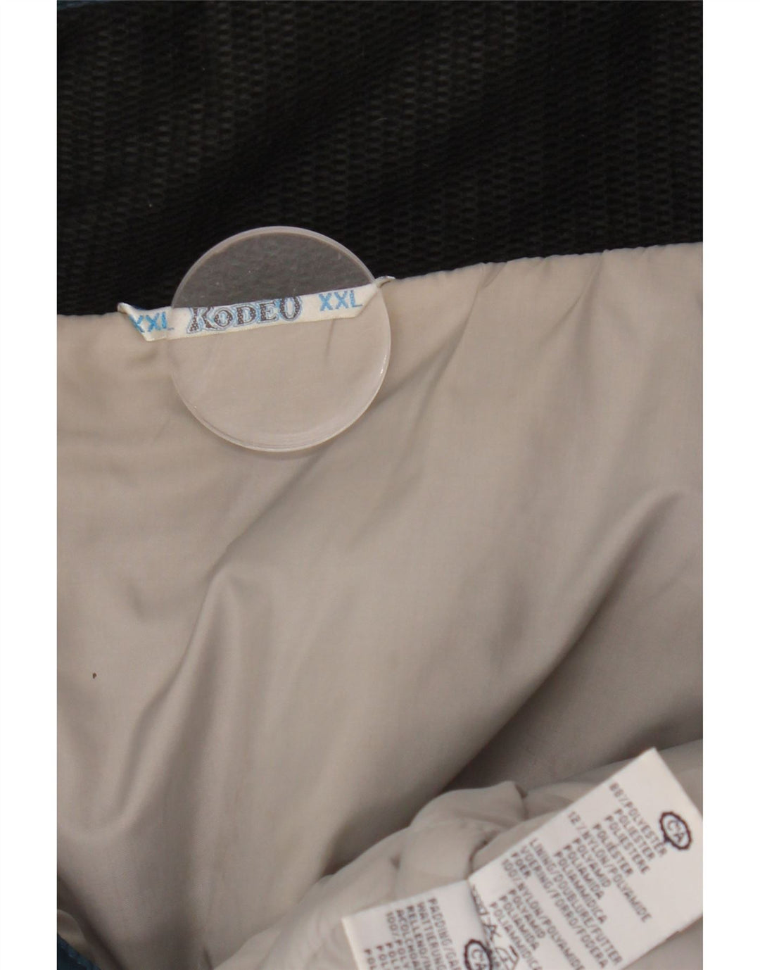 Jaqueta corta-vento masculina C&A com zíper Reino Unido 44 2XL azul colorblock poliéster inverno