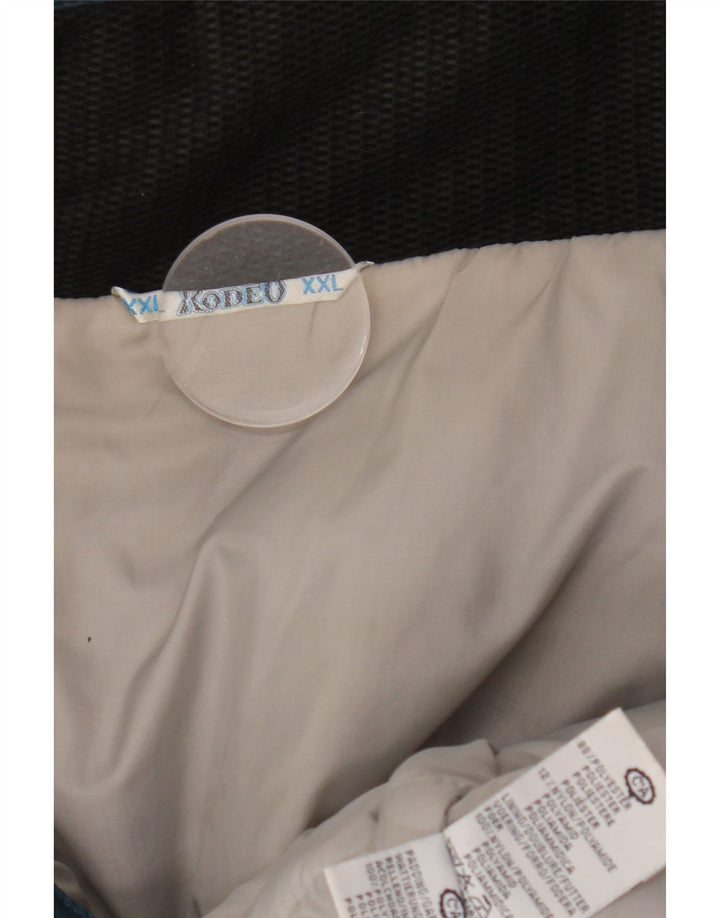 Jaqueta corta-vento masculina C&A com zíper Reino Unido 44 2XL azul colorblock poliéster inverno