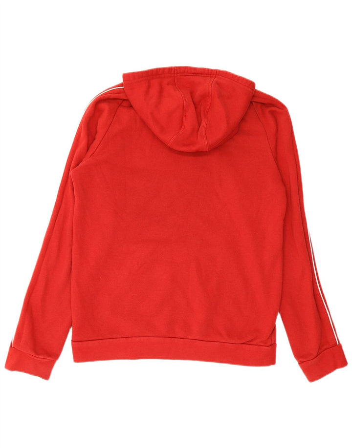ADIDAS Mens Hoodie Jumper Pequeno Algodão Vermelho