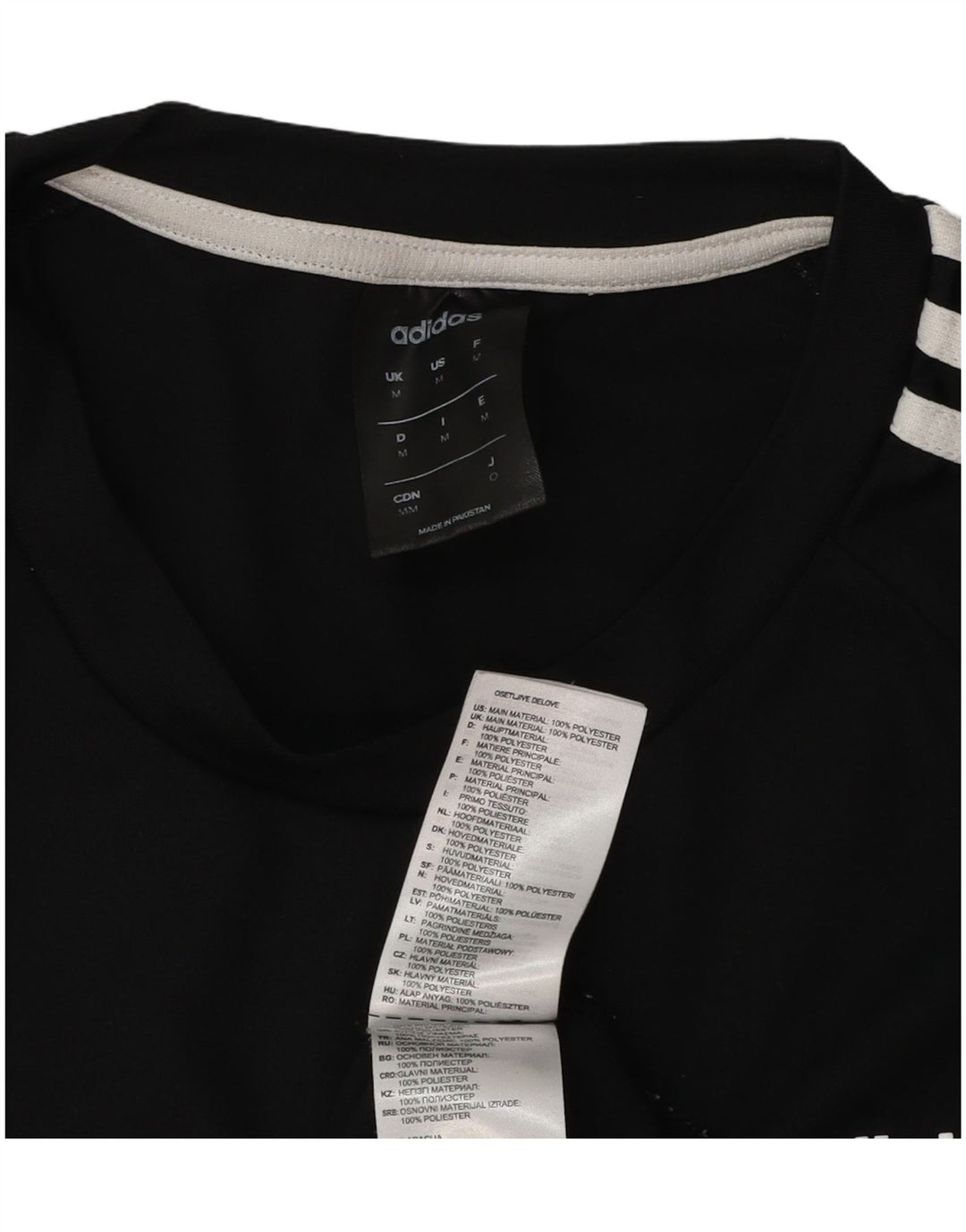 Adidas Mens Climalite Camiseta Top Médio Poliéster Preto