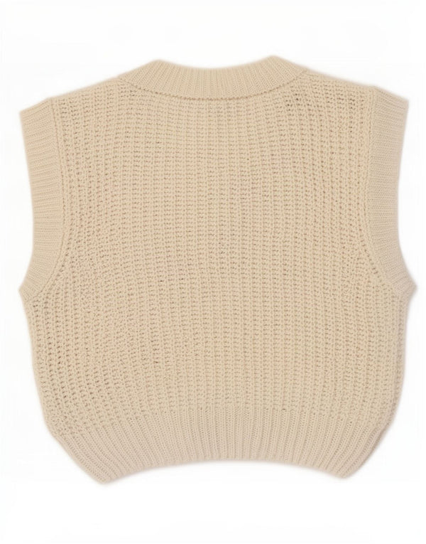 Zara Womens Vest Tank Top UK 14 Grande Branco