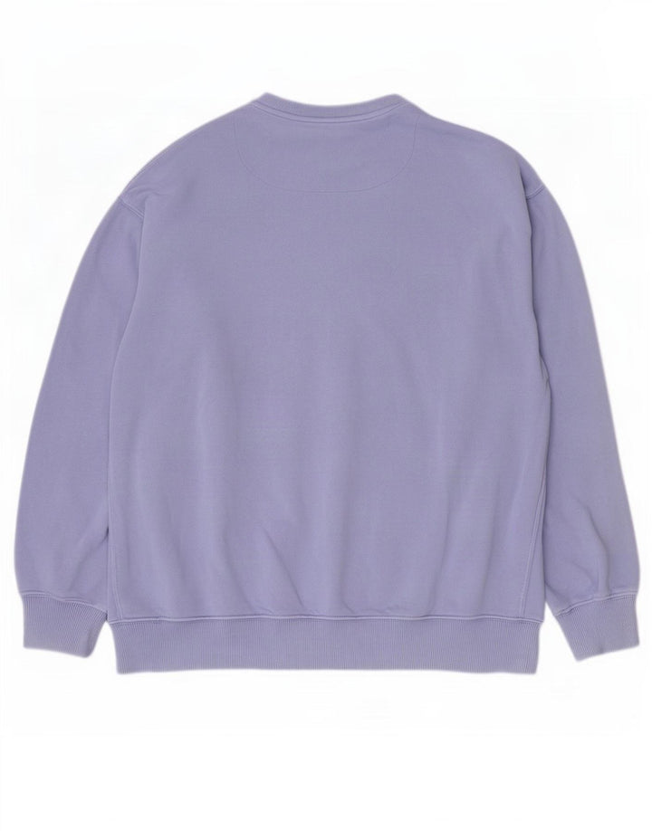 Moletom feminino Fat Face Jumper UK 12 algodão azul médio