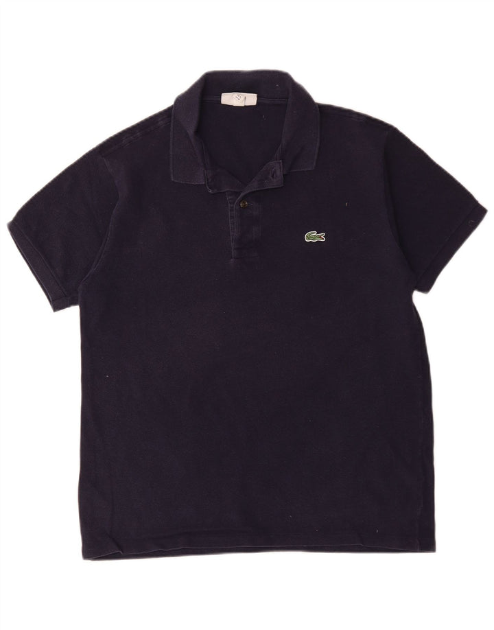 Camisa polo masculina Lacoste Classic Fit tamanho 4 médio azul marinho algodão