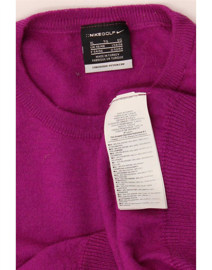 Suéter Nike Masculino com Gola Redonda UK 46/48 XL Rosa Poliéster