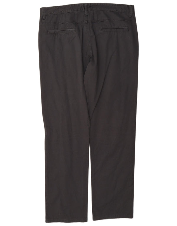 Zara Calça Chino Masculina Reta EU 44 Grande W34 L30 Algodão Cinza
