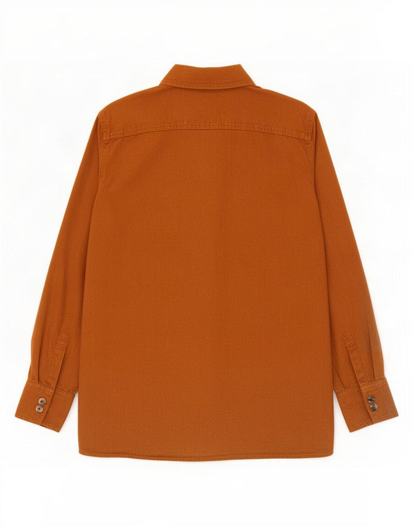 Zara Womens Corduroy Shirt UK 10 Small Brown Cotton