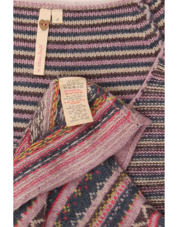 Vestido jumper feminino White Stuff UK 8 pequeno listrado multicolorido