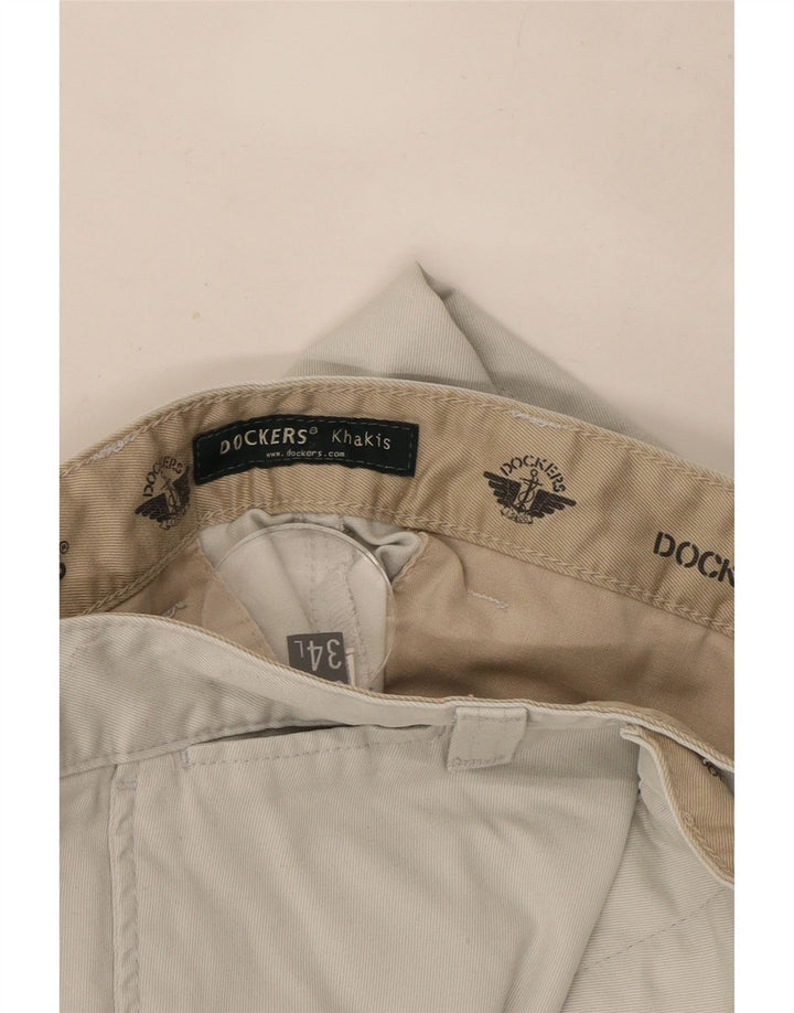 Calça jeans masculina Dockers cáqui reta W32 L34 cinza