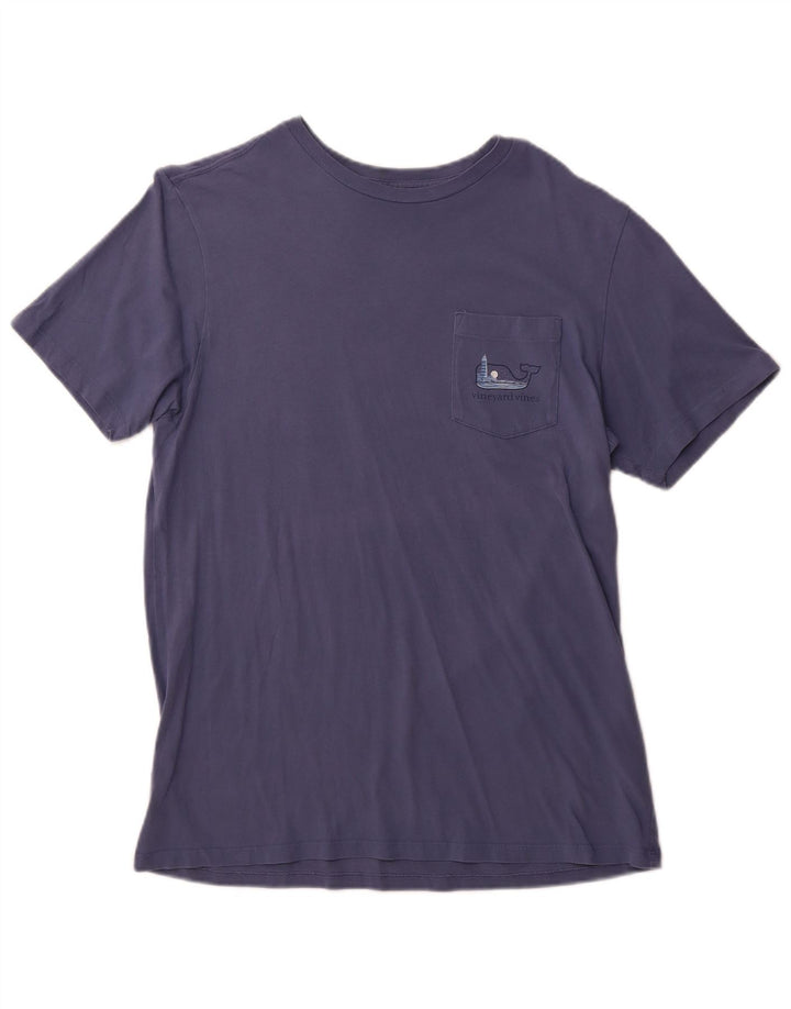 VINEYARD VINES Mens Graphic T-Shirt Top Small Navy Blue Cotton