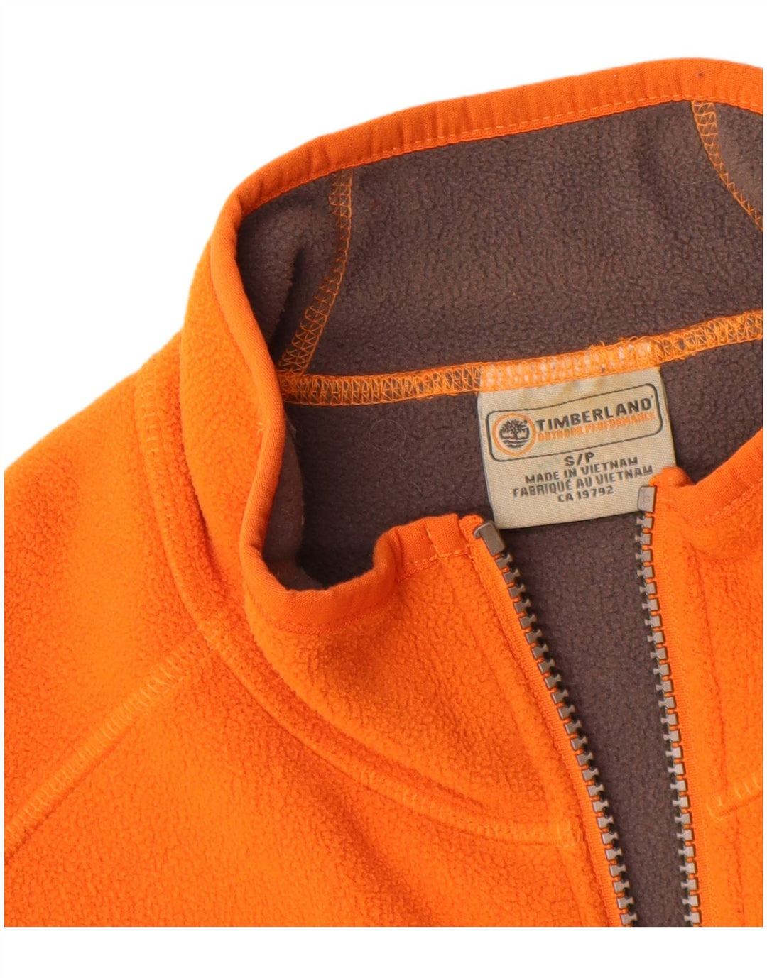 TIMBERLAND Masculino Fleece Gilet UK 36 Pequeno Laranja