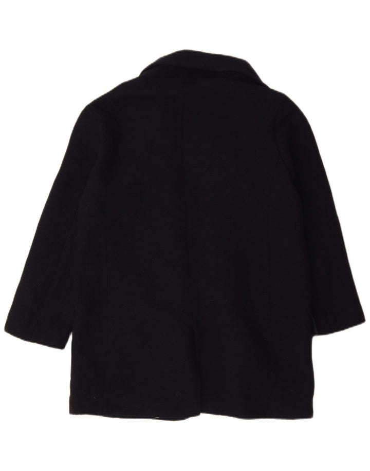 Zara Womens Open Blazer Jacket UK 16 Grande Azul Marinho Acrílico