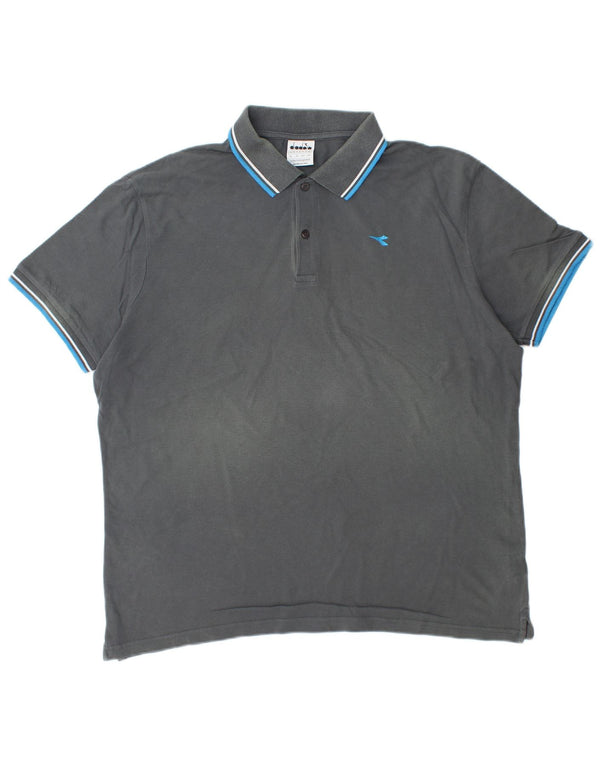 Camisa polo masculina DIADORA XL algodão cinza