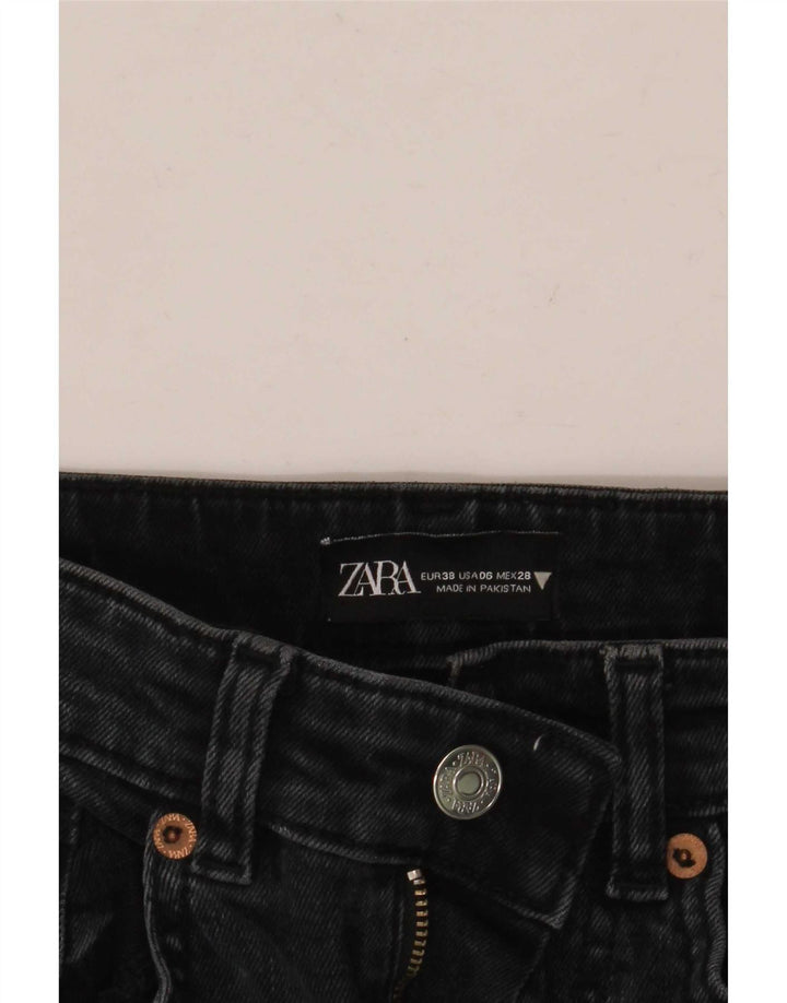 Zara Jeans feminino queimado EU 38 pequeno W28 L26 preto