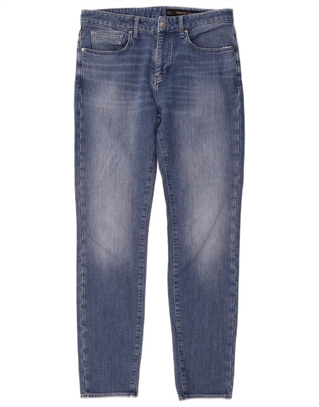 Calça jeans feminina Armani Exchange W32 L32 azul algodão