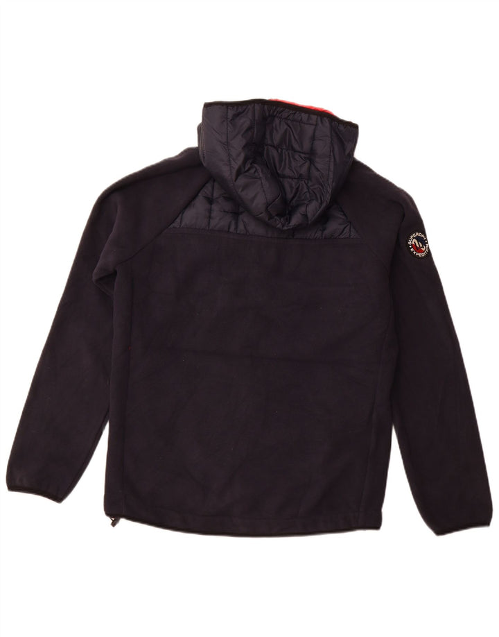 Jaqueta bomber masculina SUPERDRY com capuz Reino Unido 38 bloco colorido azul marinho médio