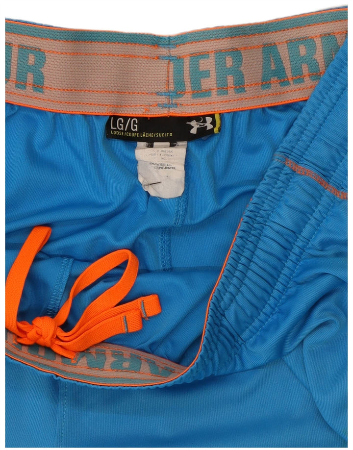 Under Armour Mens Loose Fit Sport Shorts Grande Poliéster Azul