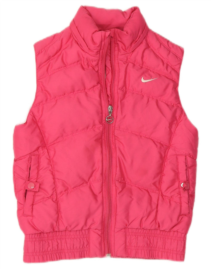 Colete acolchoado Nike Girls 8-9 anos pequeno rosa