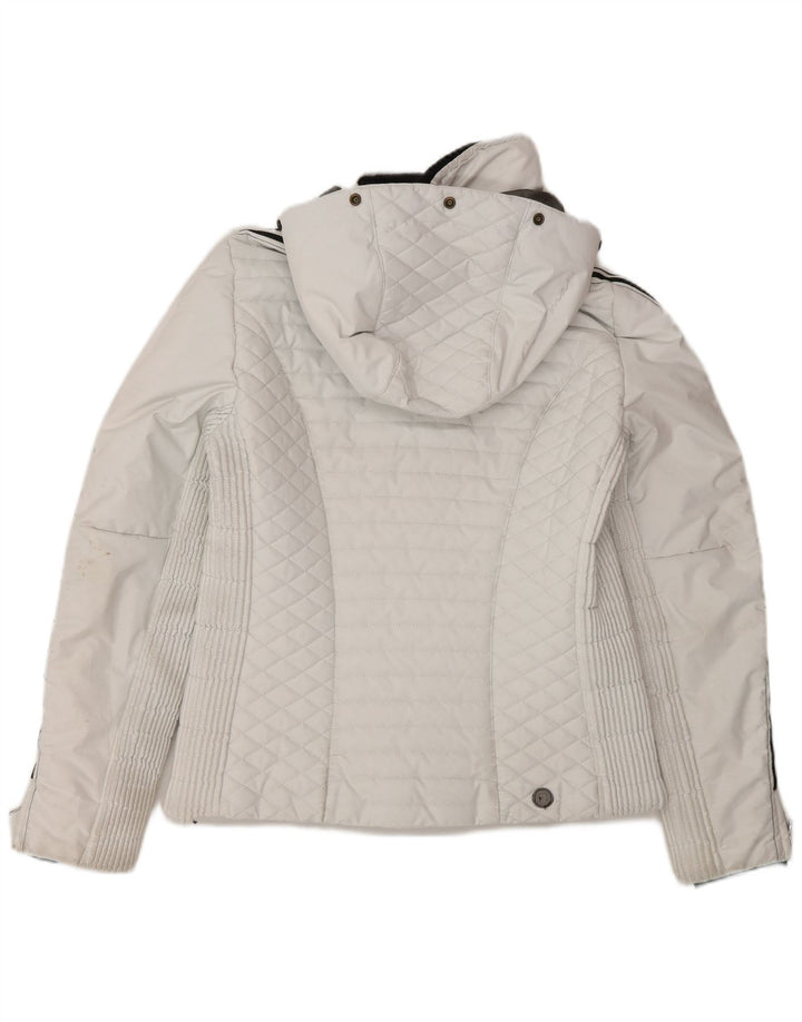 Jaqueta corta-vento feminina com capuz Colmar IT 44 médio branco esportivo