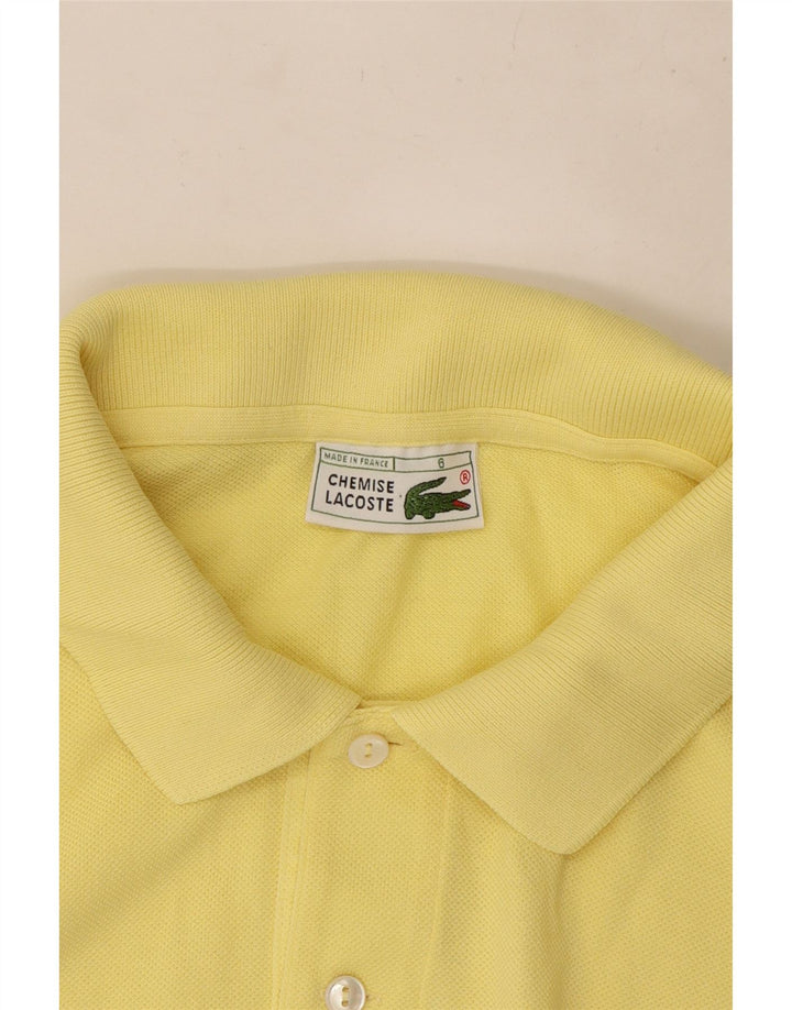 Camisa polo masculina Lacoste tamanho 6 XL amarelo