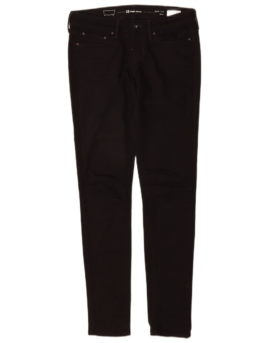 Calça jeans feminina Levi's Slight Curve Modern Rise Skinny W25 L30 de algodão preto