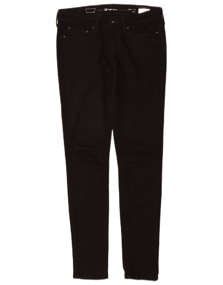 Calça jeans feminina Levi's Slight Curve Modern Rise Skinny W25 L30 de algodão preto