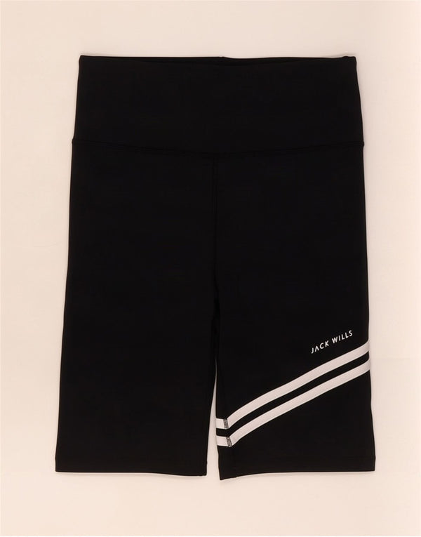 Jack Wills Womens Sport Shorts UK 6 XS Preto Colourblock Poliamida