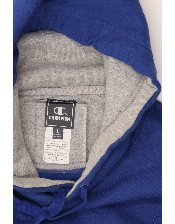 CHAMPION Mens Hoodie Jumper Large Blue Cotton Vintage Champion and Second-Hand Champion from Messina Hembry 