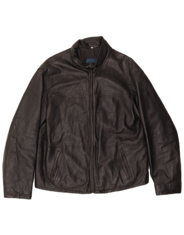 Jaqueta de couro masculina vintage UK 38 média preta