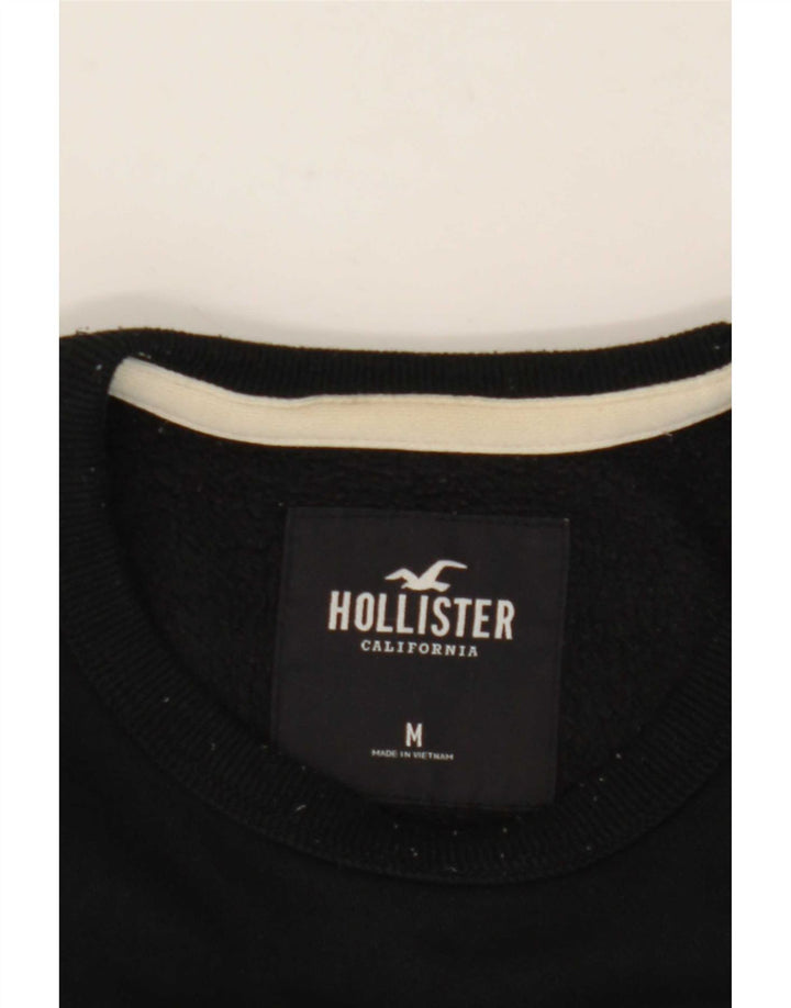 Hollister Mens Graphic Moletom Jumper Médio Preto