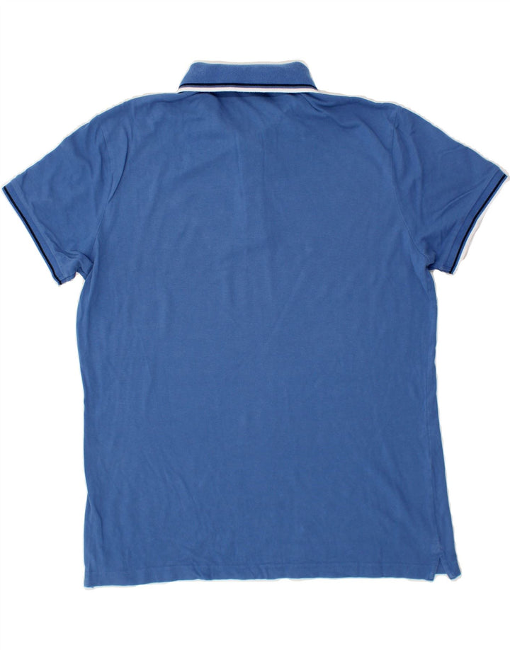 DIADORA Mens Polo Shirt 2XL Blue Vintage Diadora and Second-Hand Diadora from Messina Hembry 