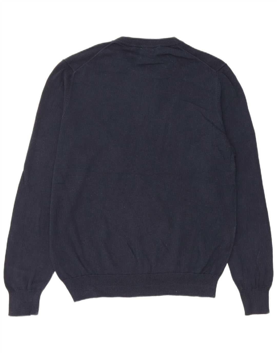 Suéter masculino John Lewis com gola redonda, algodão azul marinho médio
