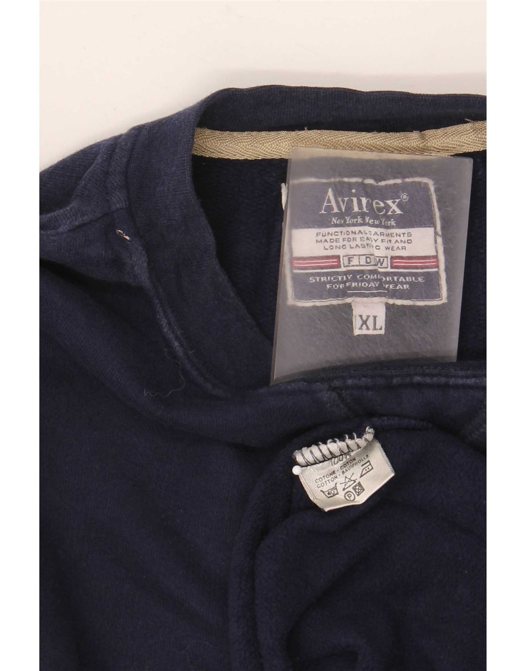 Moletom masculino Avirex Jumper XL azul marinho algodão
