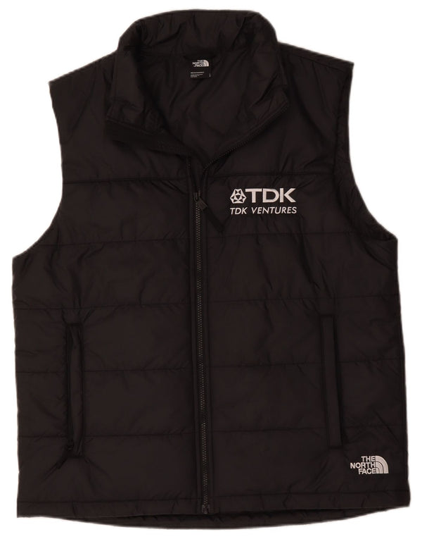 Colete acolchoado gráfico masculino The North Face UK 40 grande poliéster preto