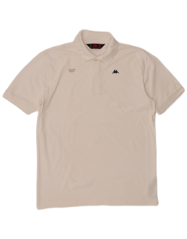 Camisa polo masculina Kappa grande algodão branco